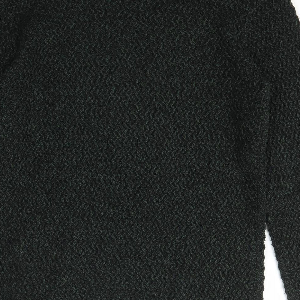 River Island Womens Green Scoop Neck Acrylic Pullover Jumper Size S