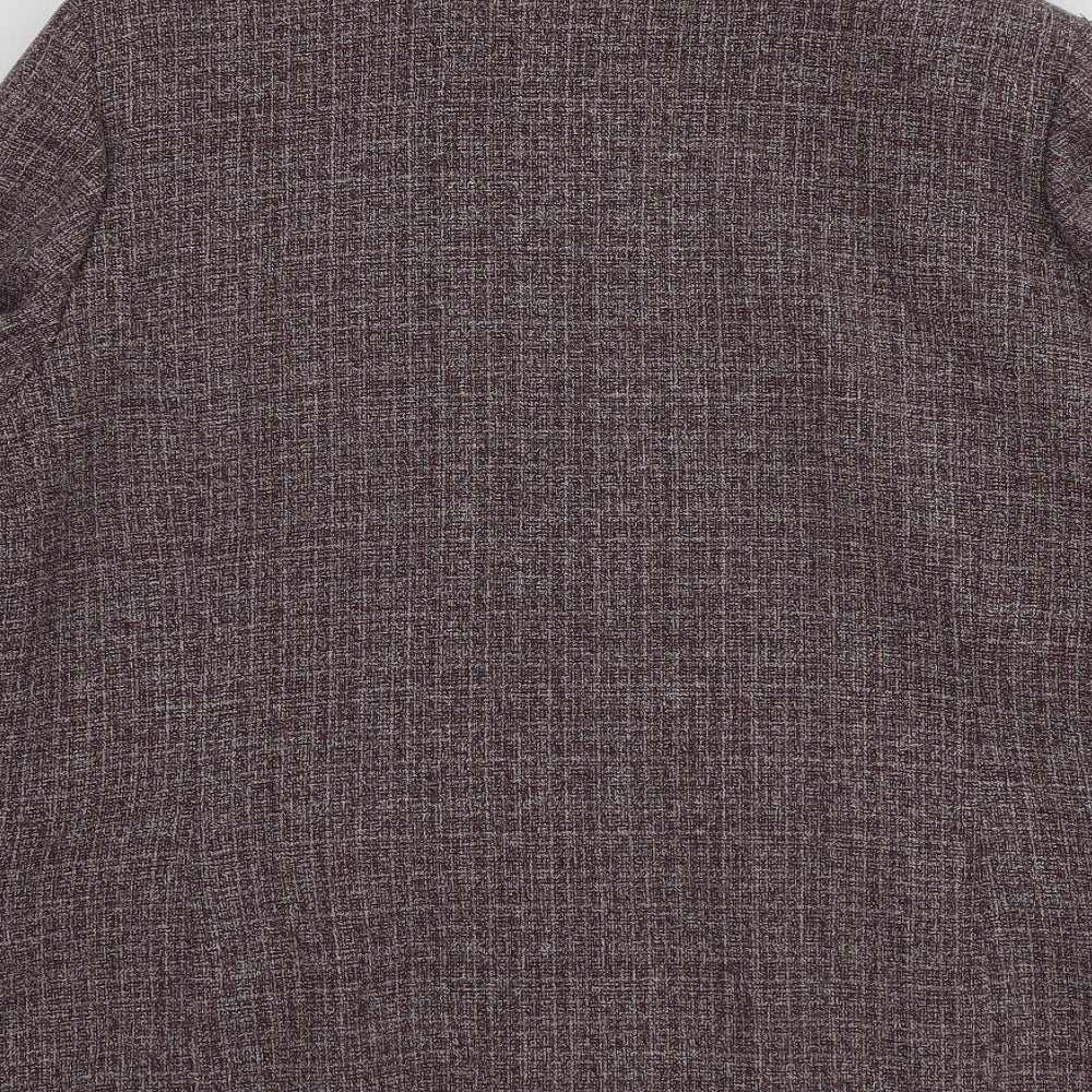 EWM Womens Purple Herringbone Jacket Size 18