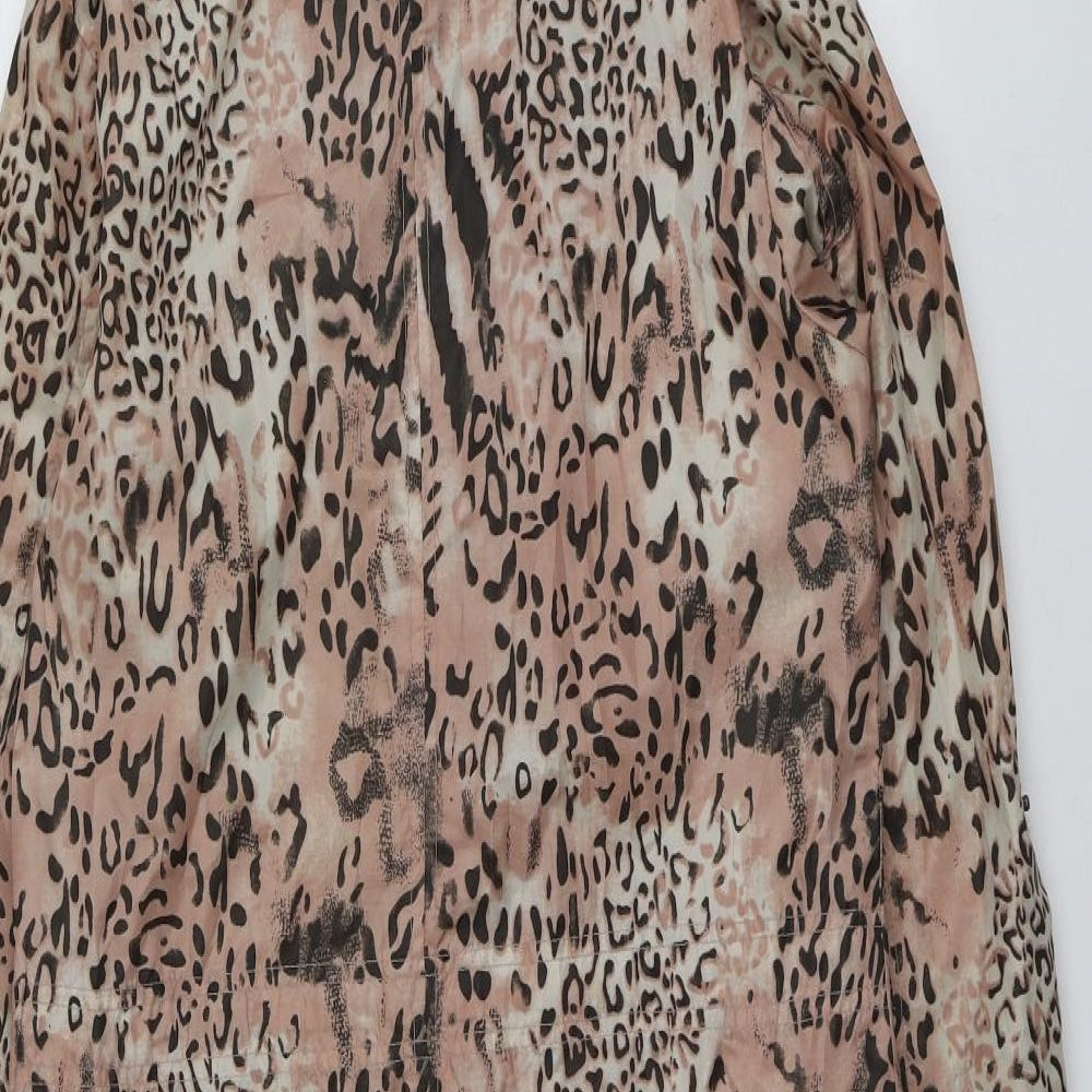 Internacionale Womens Pink Animal Print Jacket Size 10