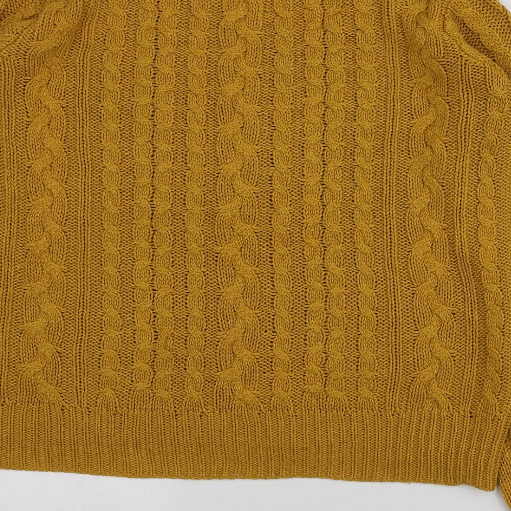 Atmosphere Womens Yellow Round Neck Acrylic Pullover Jumper Size 12