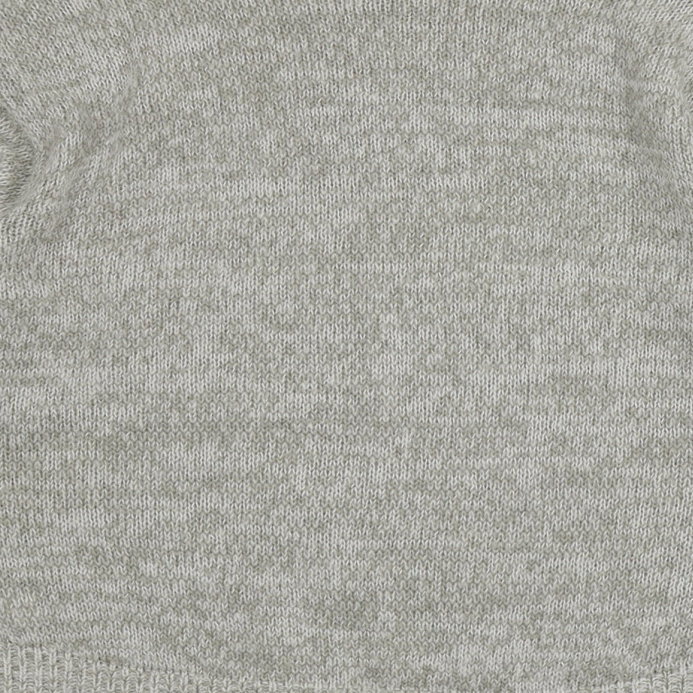 New Look Womens Grey Round Neck Acrylic Pullover Jumper Size M