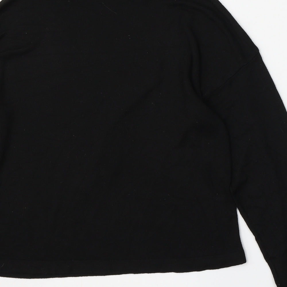 Noisy may Womens Black Round Neck Viscose Pullover Jumper Size M