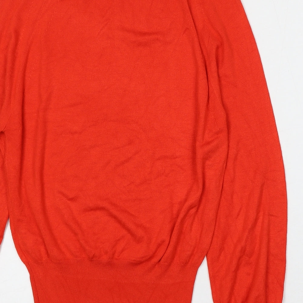 Peacocks Womens Red Round Neck Viscose Pullover Jumper Size 12