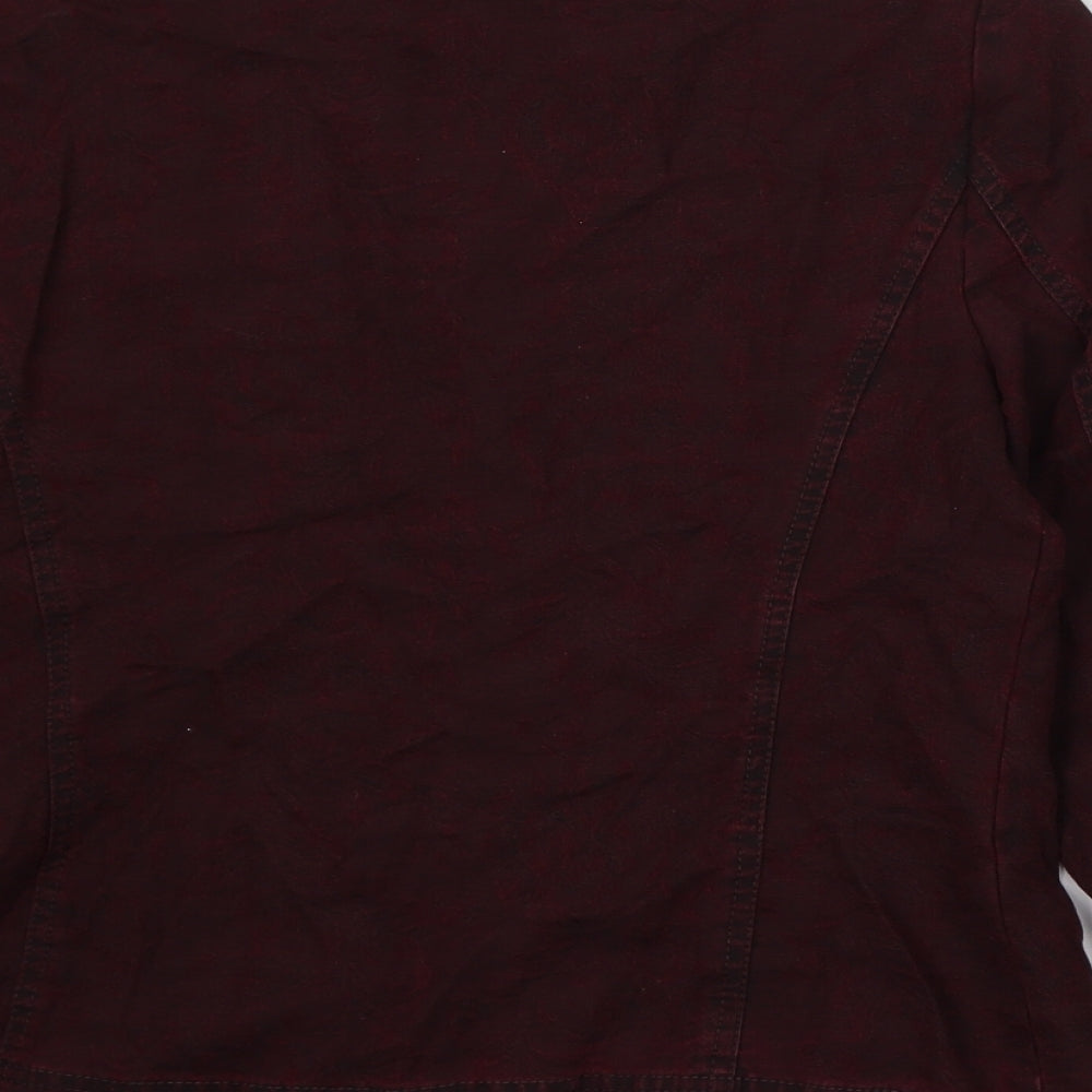 Minosa Womens Red Lyocell Jacket Blazer Size 12