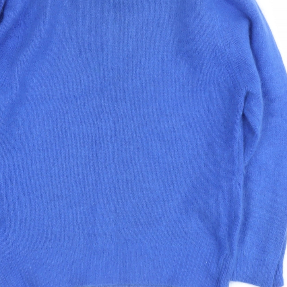 Lorraine Clare Mens Blue Round Neck Maguey Pullover Jumper