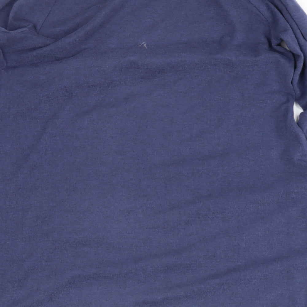Marks and Spencer Womens Blue Round Neck Polyester Pullover Jumper Size 12