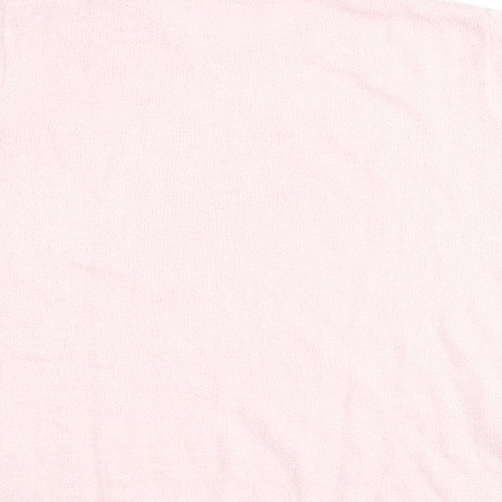 berkatex Womens Pink Round Neck Acrylic Pullover Jumper Size 14
