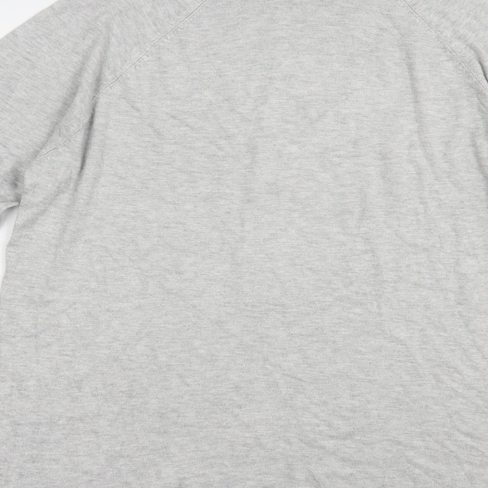 Bershka Womens Grey Roll Neck Viscose Pullover Jumper Size L