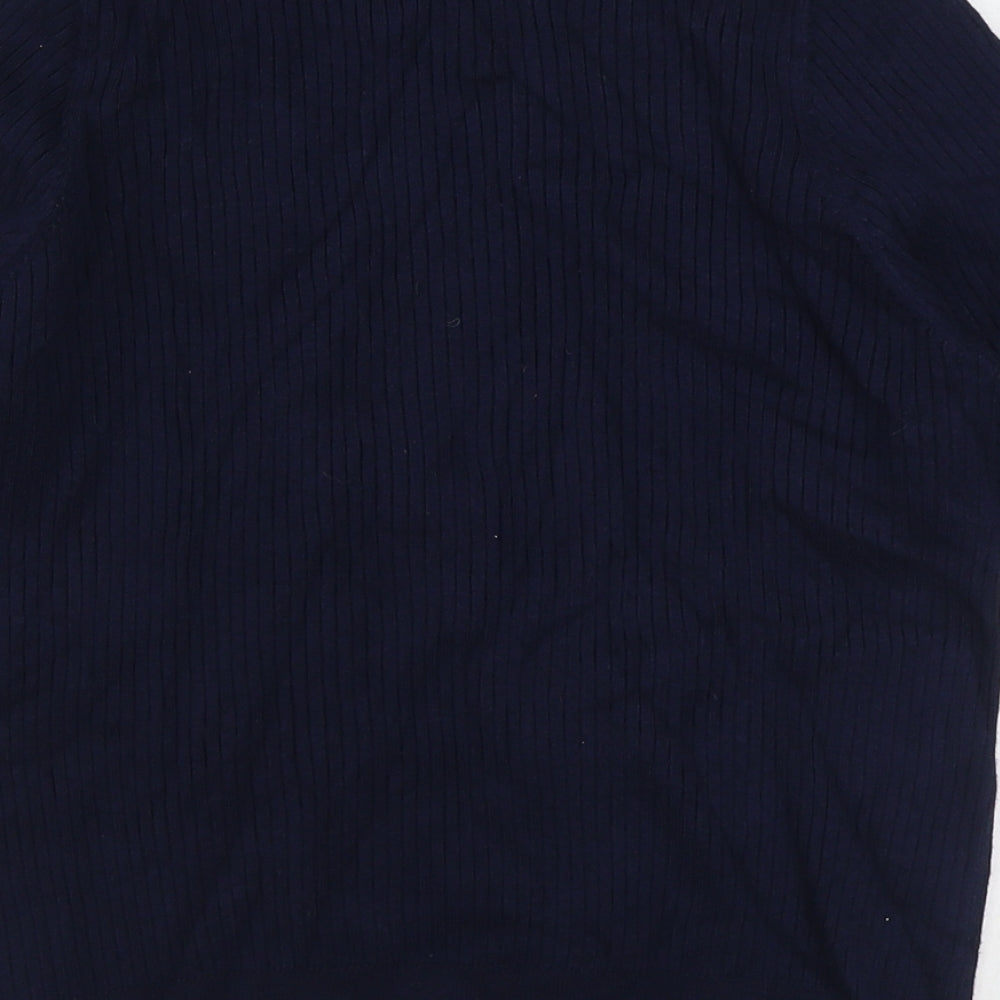 Marks and Spencer Womens Blue Round Neck Viscose Pullover Jumper Size 18