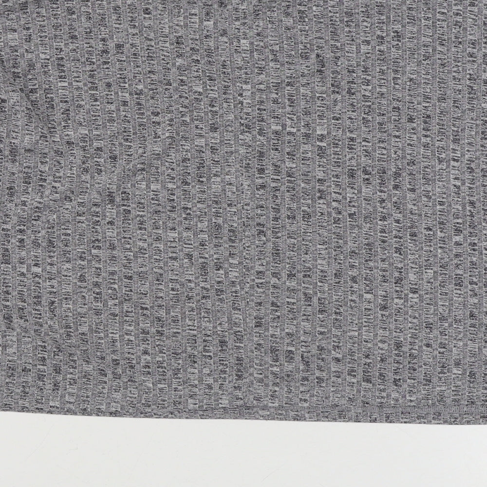 SheIn Womens Grey Boat Neck Polyester Pullover Jumper Size XL