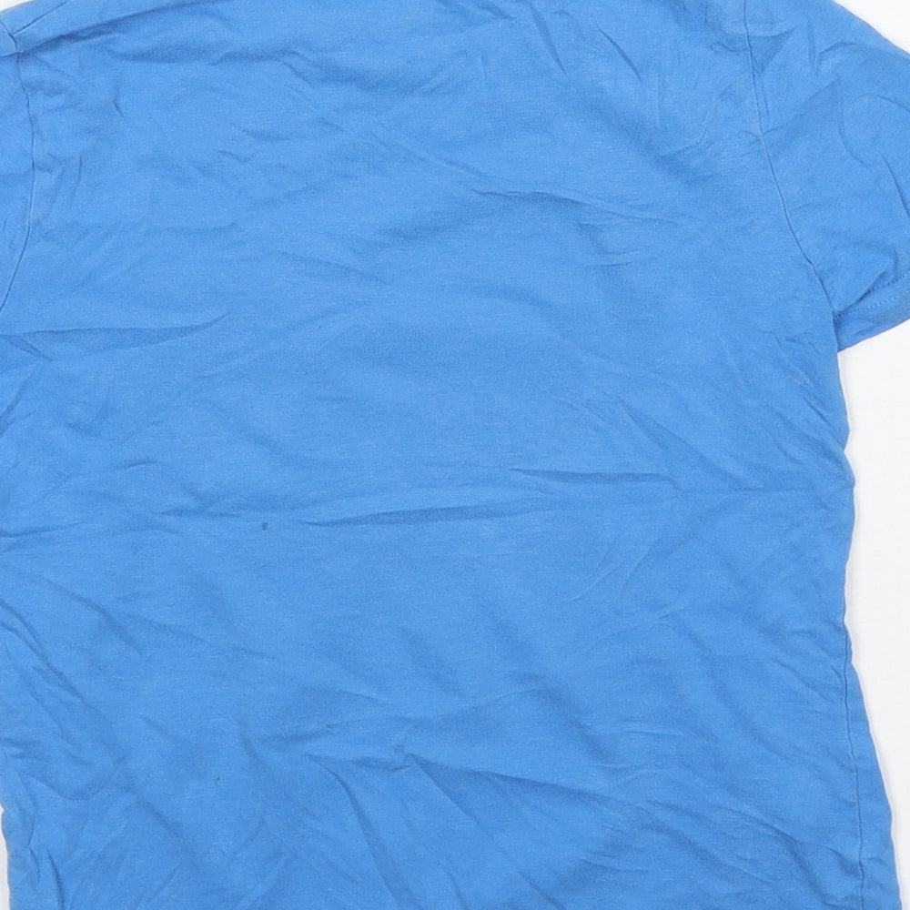 F&F Boys Blue Cotton Basic Casual Size 5-6 Years Round Neck - Play Station