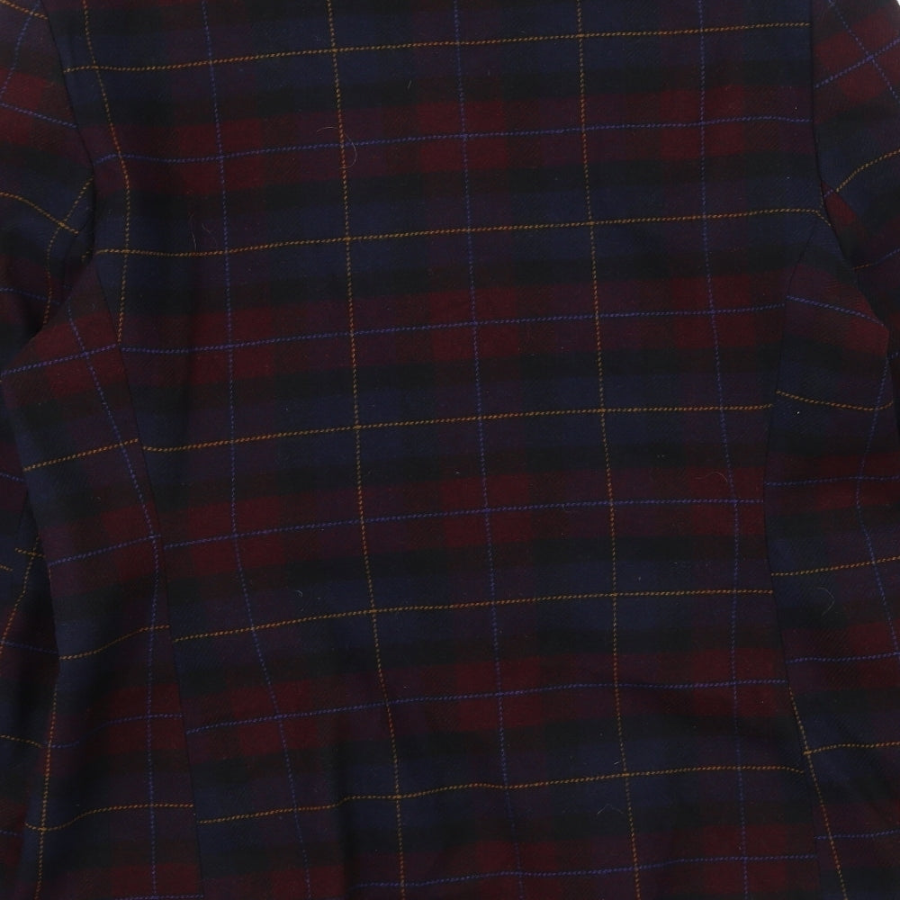 OPUS Womens Multicoloured Plaid Jacket Size 14