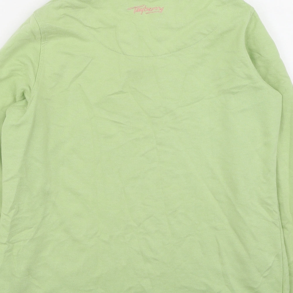 Tay Berry Womens Green High Neck Viscose Pullover Jumper Size S