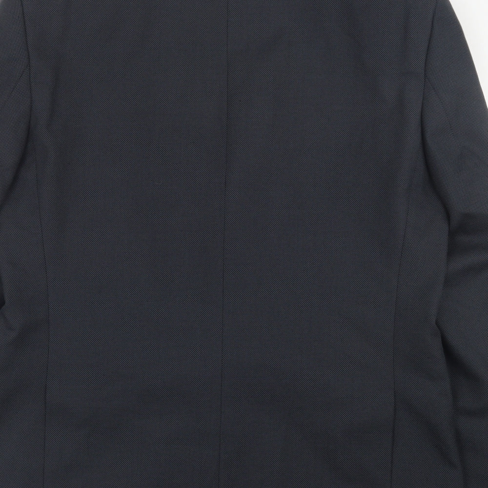 Greenwoods Mens Black Polyester Jacket Suit Jacket Size 42