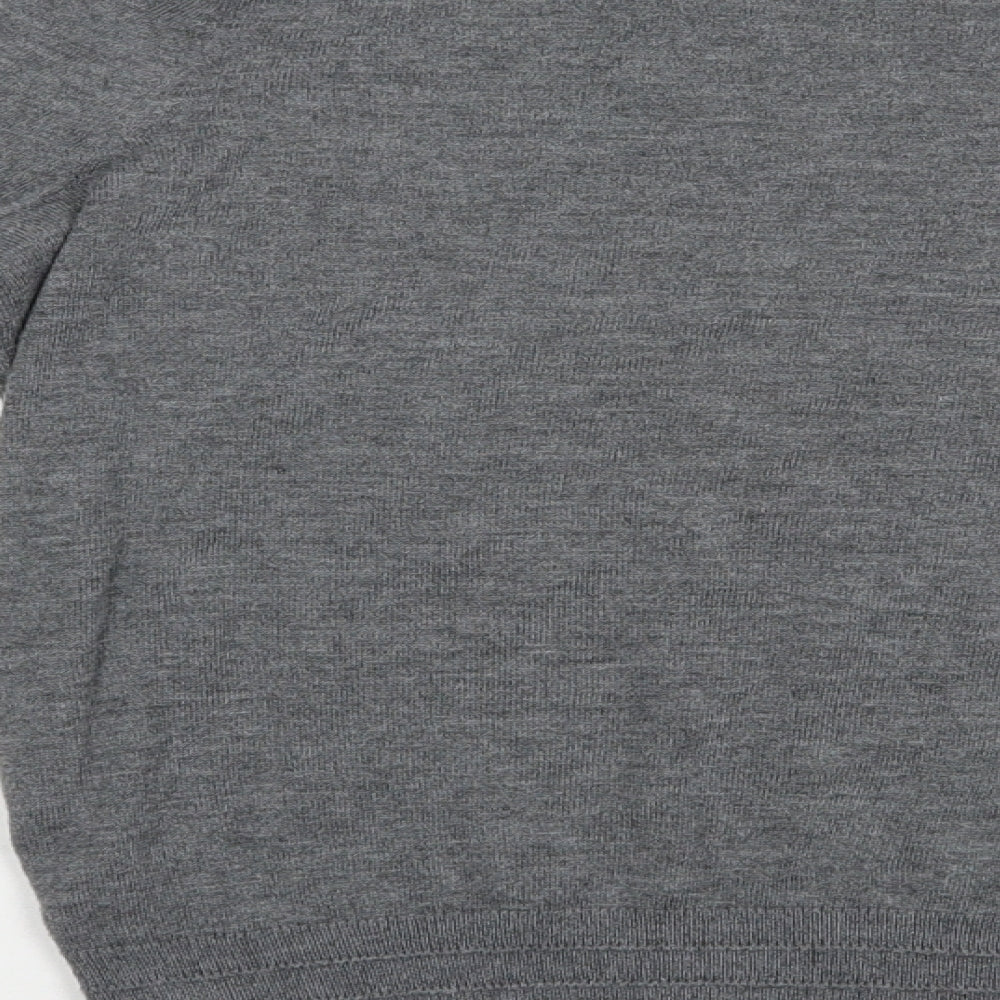 Topshop Womens Grey Crew Neck Polyester Pullover Jumper Size 12