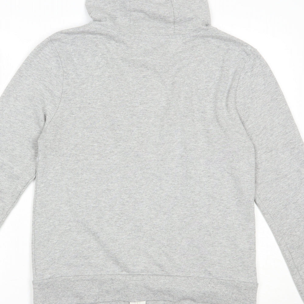 Atmosphere Womens Grey Cotton Full Zip Hoodie Size 12 Zip