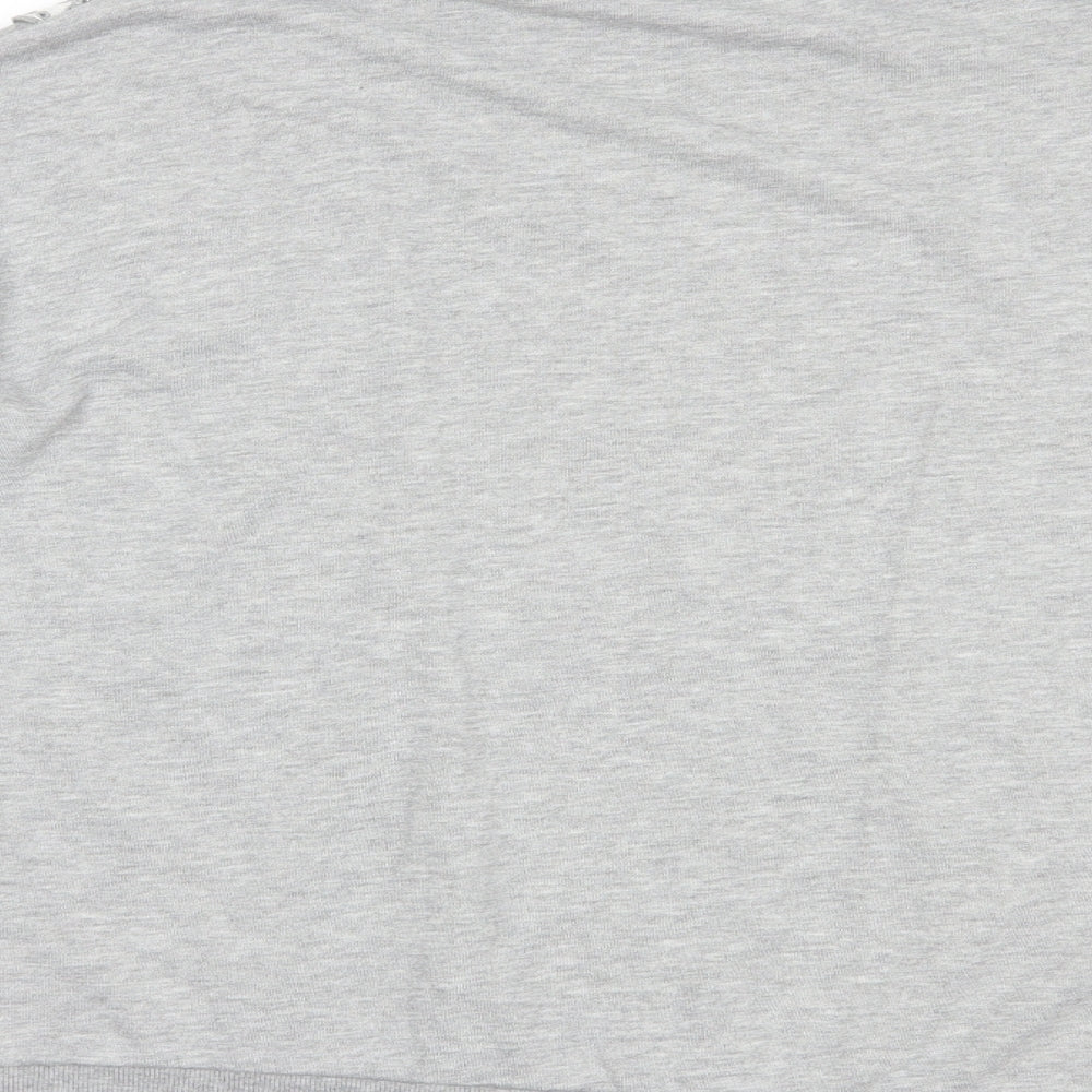 Nutmeg Womens Grey Polyester Pullover Sweatshirt Size 14 Pullover