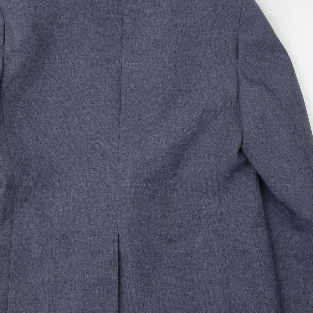 St.Micheal Mens Blue Polyester Jacket Suit Jacket Size 42