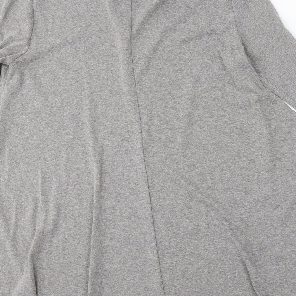 Floryday Womens Grey Cotton Fit & Flare Size M Roll Neck Pullover