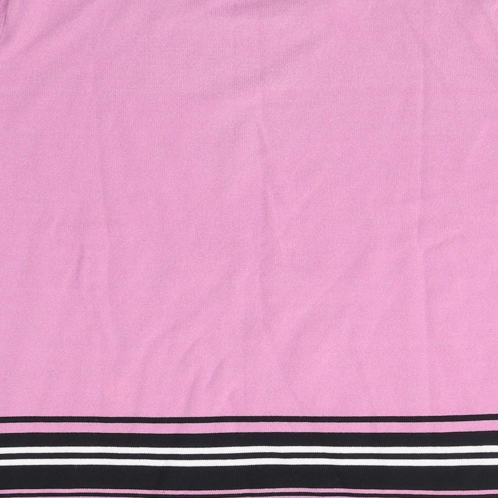 Klass Womens Pink Polyester Basic T-Shirt Size S Round Neck