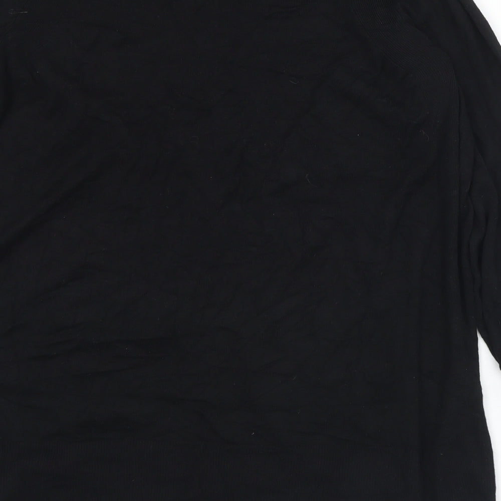 Marks & Spencer Womens Black Collared Polyester Cardigan Jumper Size S