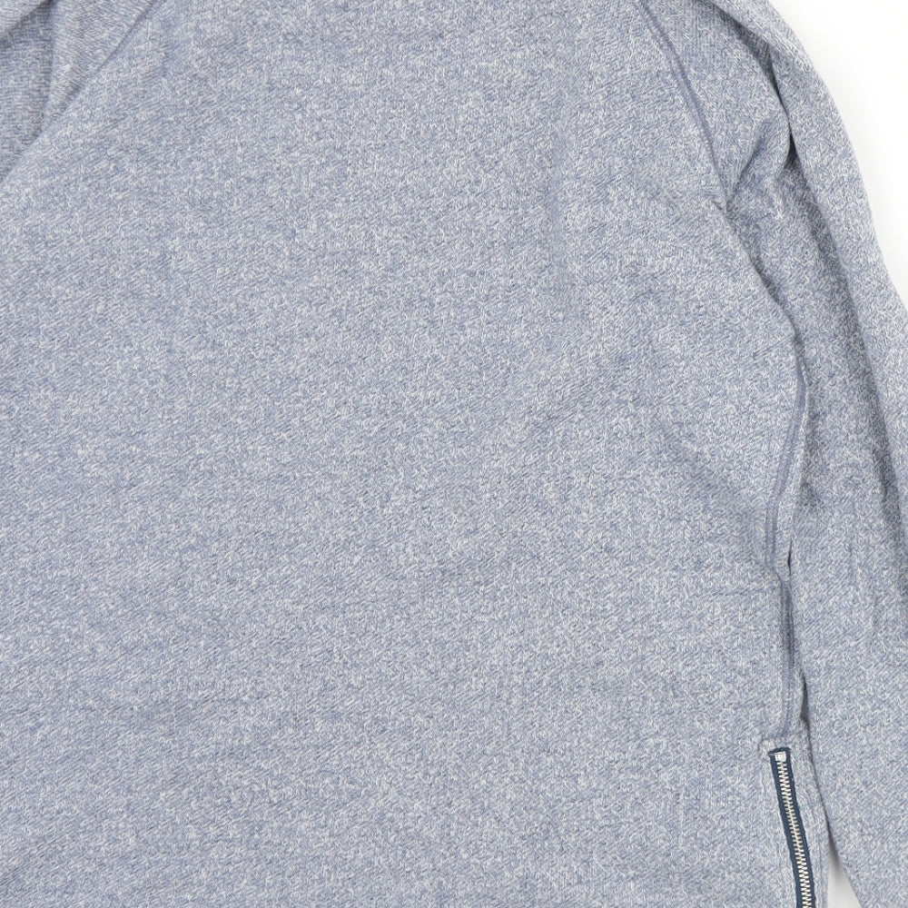 Gap Womens Blue Cotton Pullover Sweatshirt Size S Zip