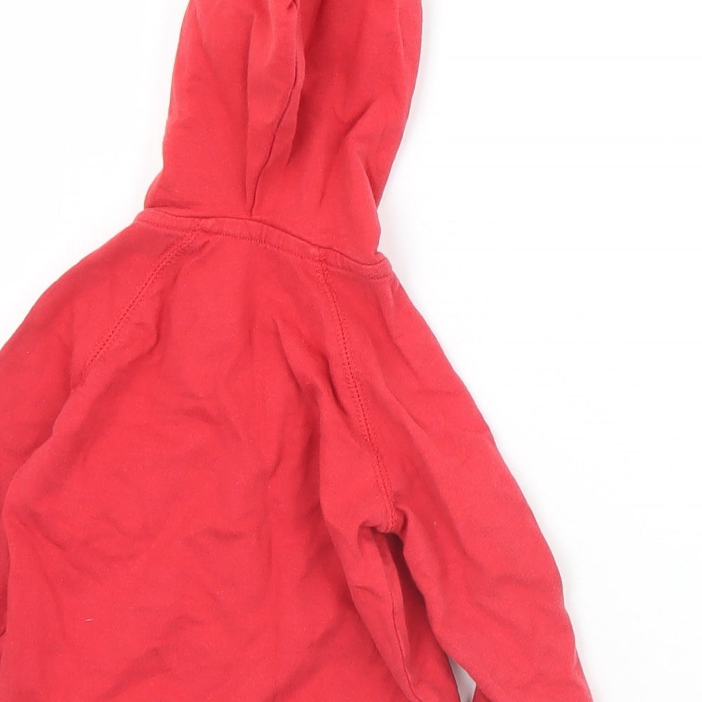 George Baby Red Cotton Pullover Jumper Size 3-6 Months Button