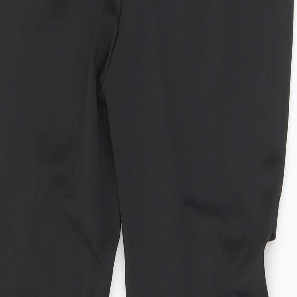 SheIn Womens Black Polyester Pedal Pusher Trousers Size XS L27 in Regular Zip