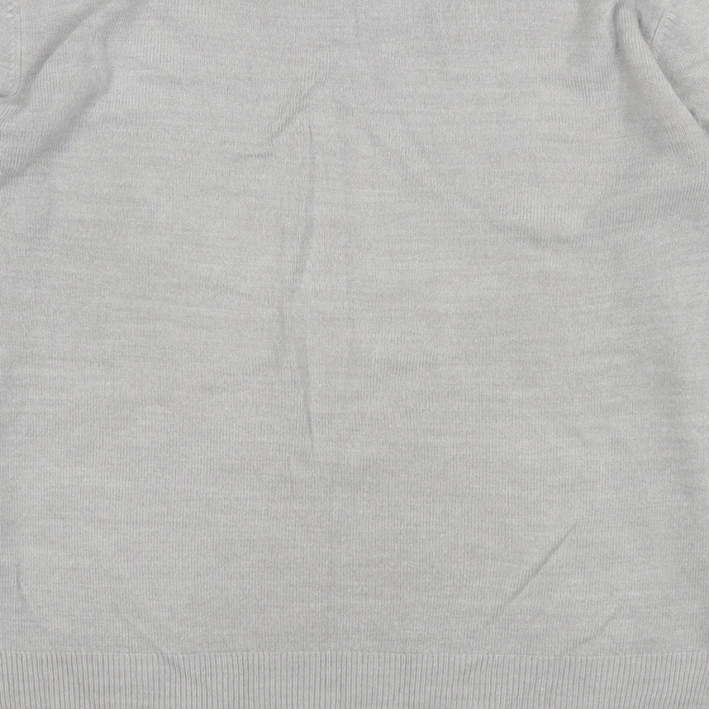 Marks & Spencer Womens Grey Round Neck Acrylic Pullover Jumper Size 10