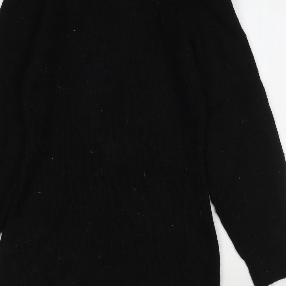 H&M Womens Black Roll Neck Polyester Pullover Jumper Size M