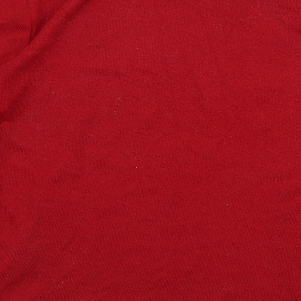 Preworn Womens Red High Neck Polyester Pullover Jumper Size M