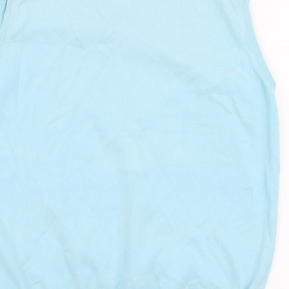 The Golf Co Mens Blue V-Neck Cotton Vest Jumper Size L