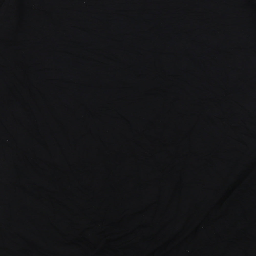 Boohoo Womens Black Viscose Jersey T-Shirt Size 6 Round Neck