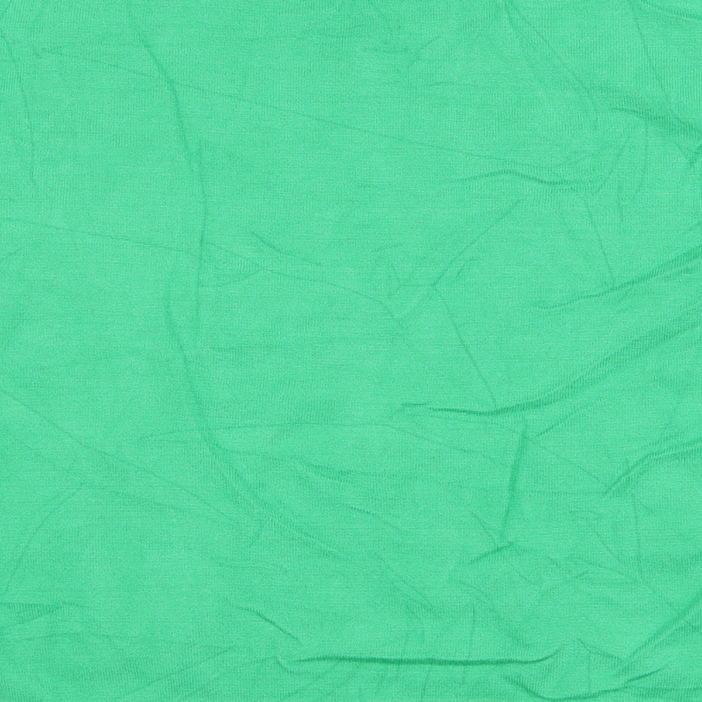 Marks & Spencer Womens Green V-Neck Viscose Pullover Jumper Size 8