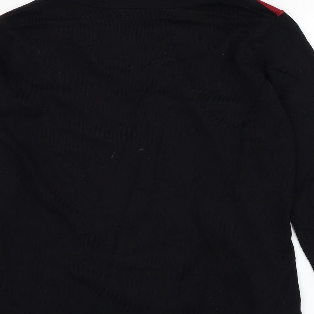 Bonmarché Womens Black Roll Neck Acrylic Pullover Jumper Size S