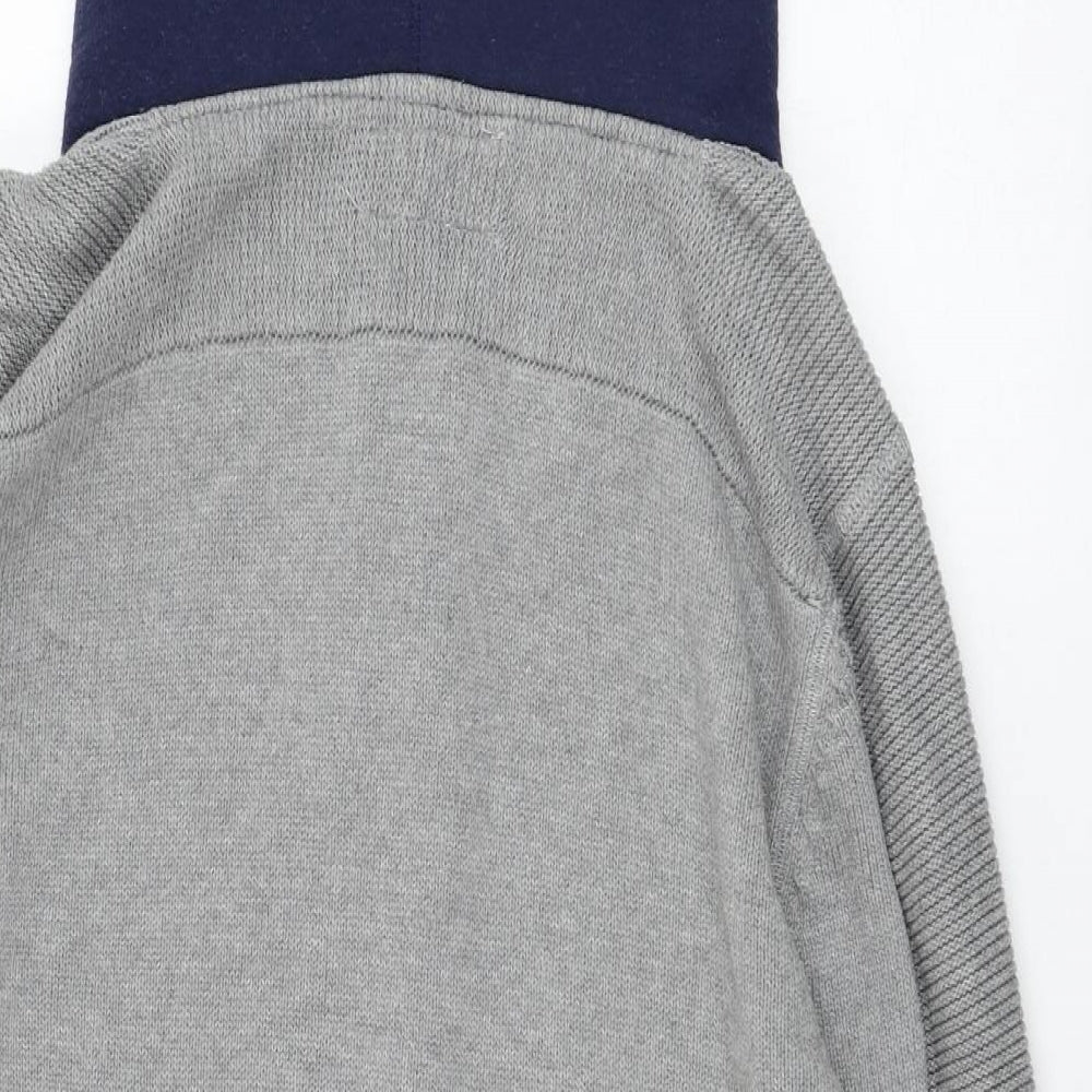 One Earth Womens Grey Round Neck Cotton Pullover Jumper Size M
