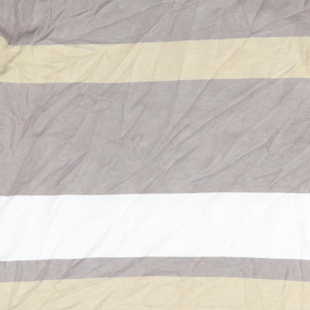 Emreco Womens Multicoloured Scoop Neck Striped Viscose Pullover Jumper Size M