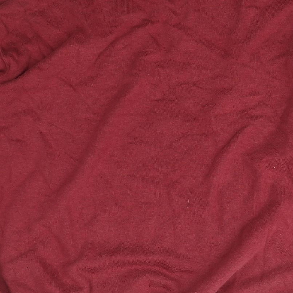 Marks & Spencer Womens Red Mock Neck Cotton Pullover Jumper Size S