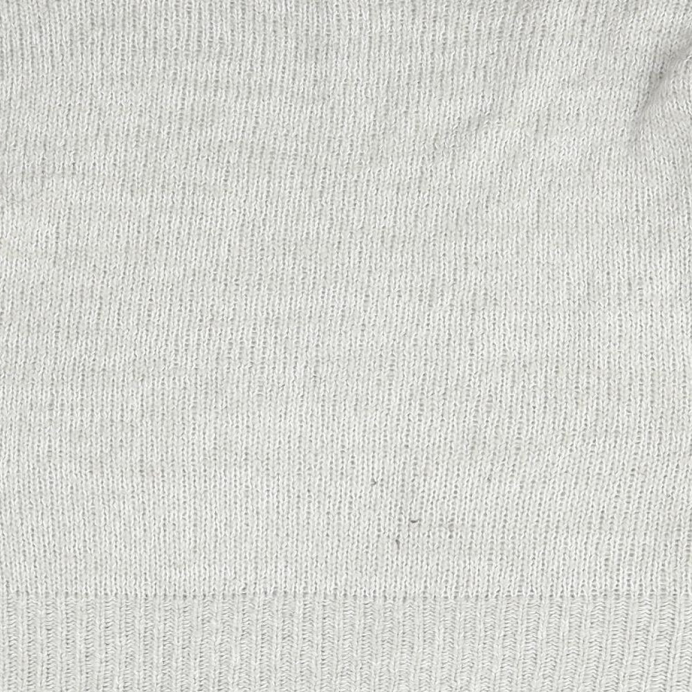 New Look Womens Grey Crew Neck Acrylic Pullover Jumper Size S