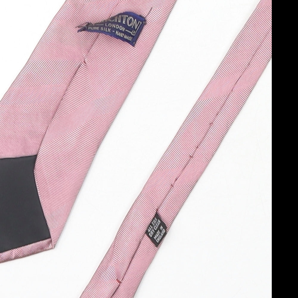 crichton Mens Pink Silk Pointed Tie One Size