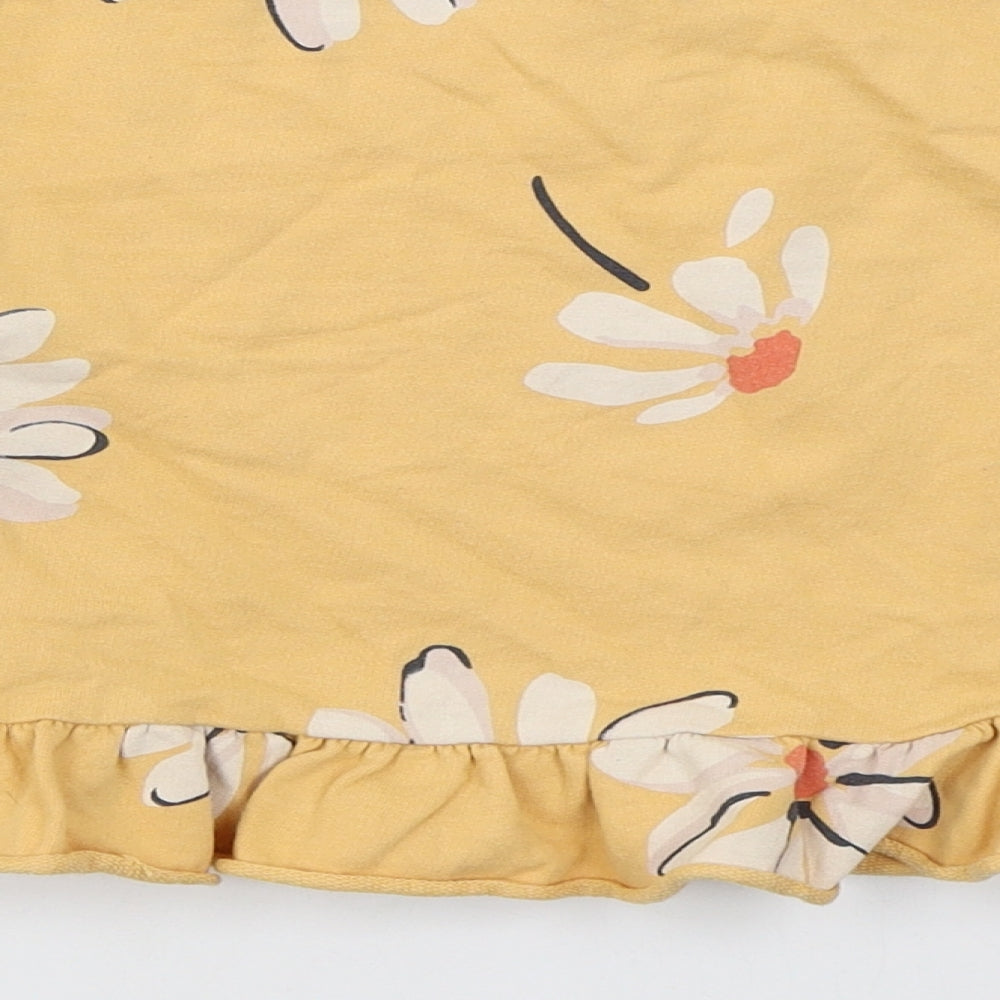 NEXT Girls Orange Floral Cotton Pullover Sweatshirt Size 10 Years Pullover - Hello