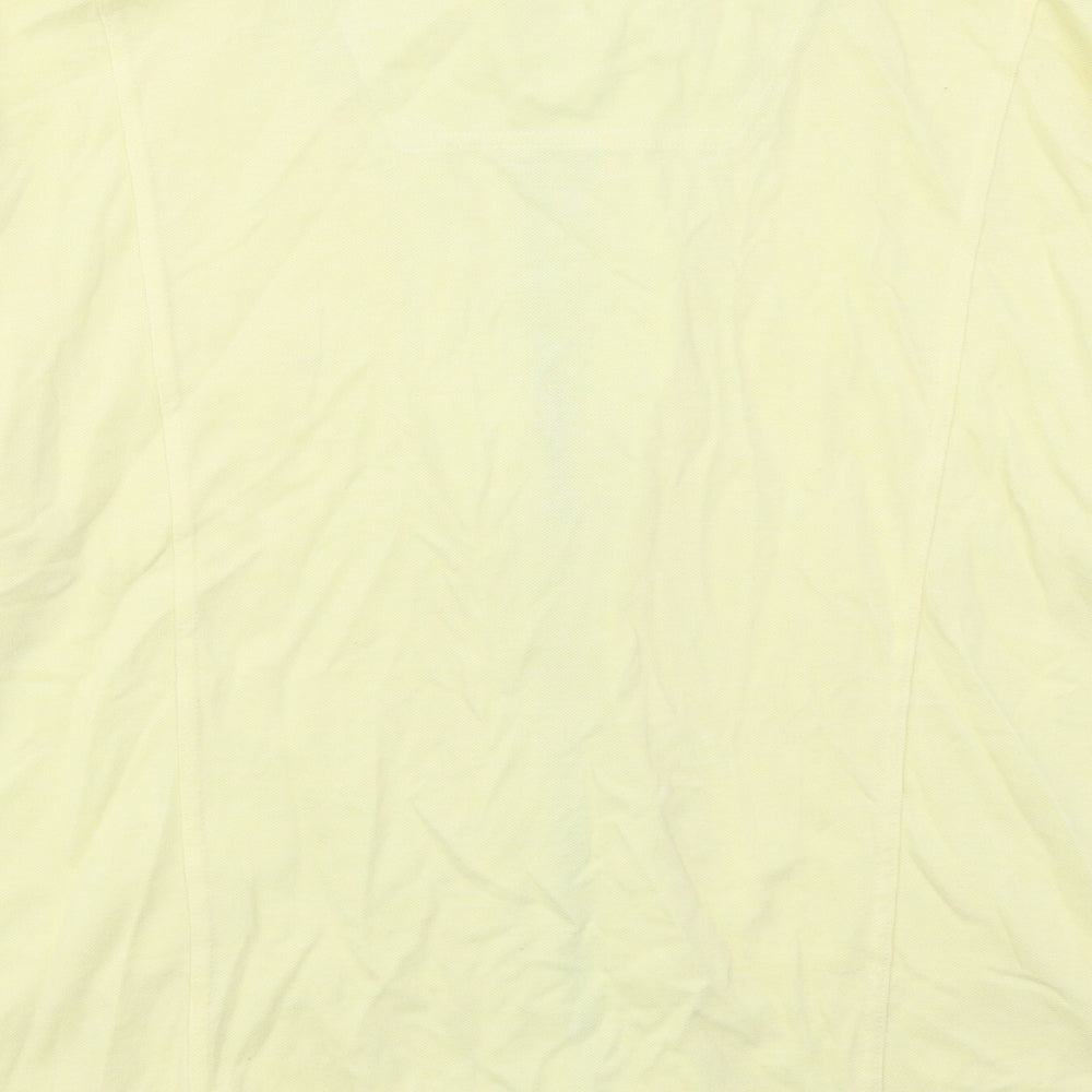 DASH Womens Yellow Cotton Full Zip Sweatshirt Size 16 Zip