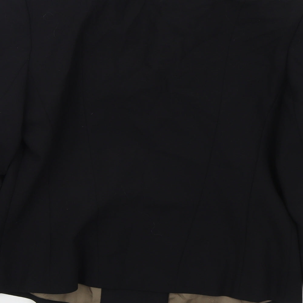 Minuet Womens Black Polyester Jacket Suit Jacket Size 10