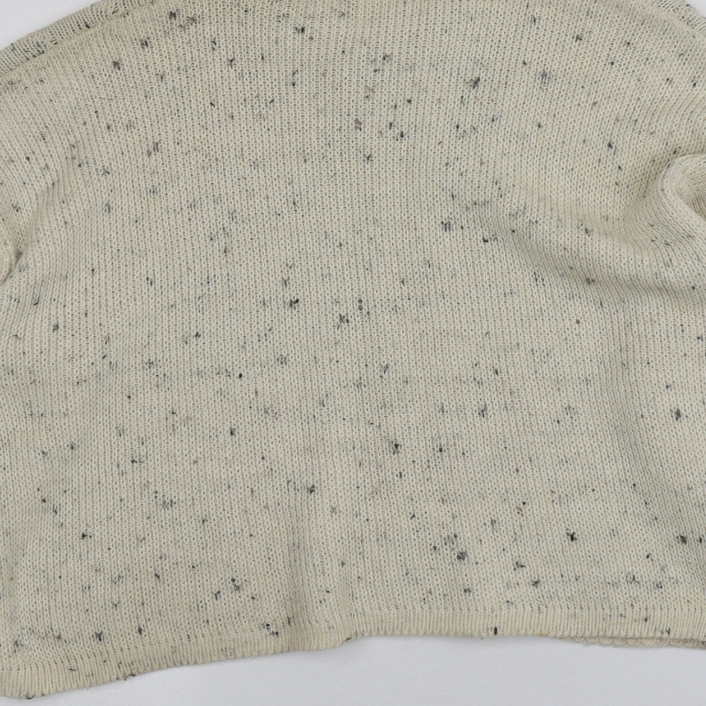 Sam Store Womens Beige V-Neck Pullover Jumper Size S - Material Mixed Fibre