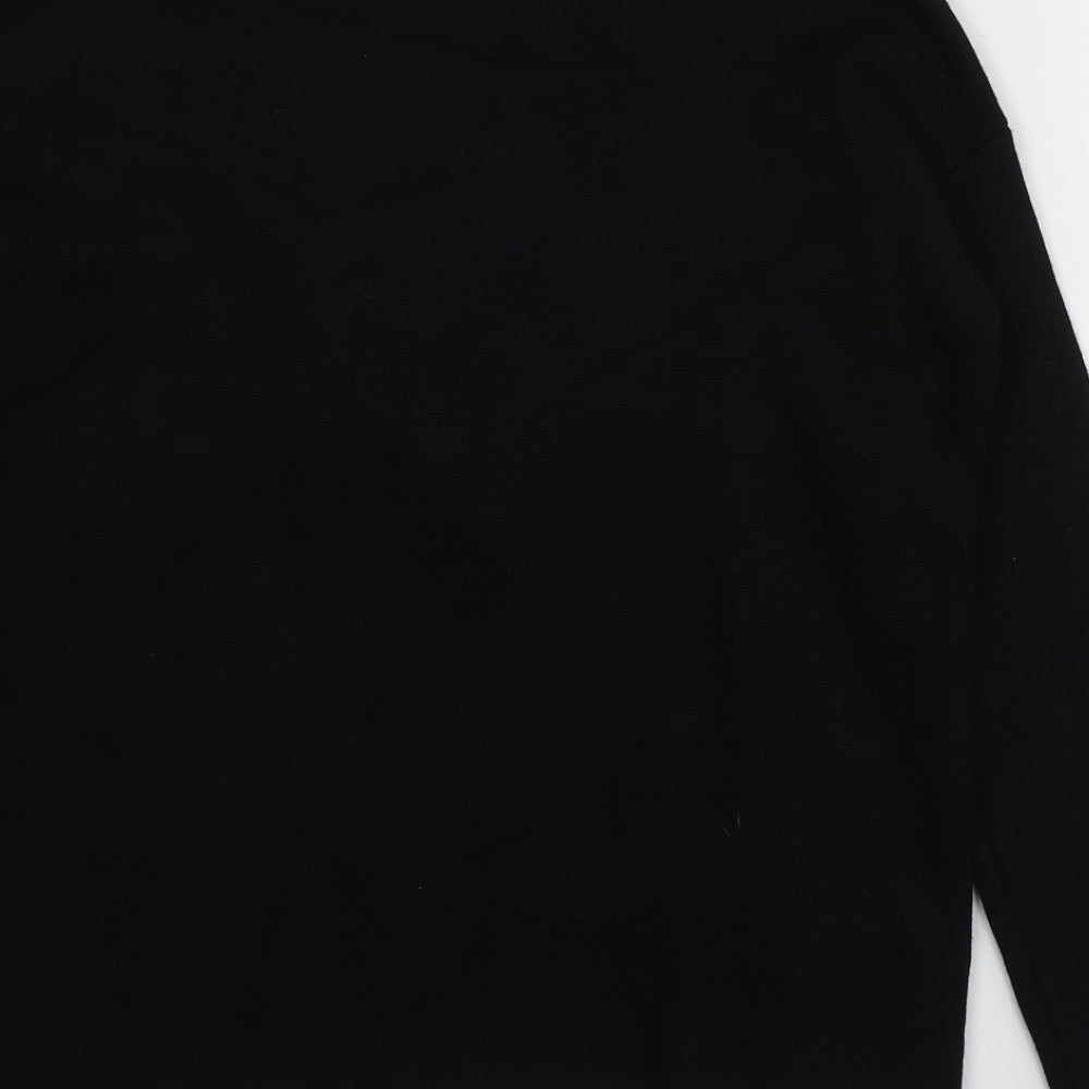 New Look Womens Black High Neck Viscose Pullover Jumper Size 8