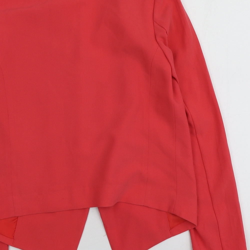H&M Womens Orange V-Neck Polyester Shrug Jumper Size 34
