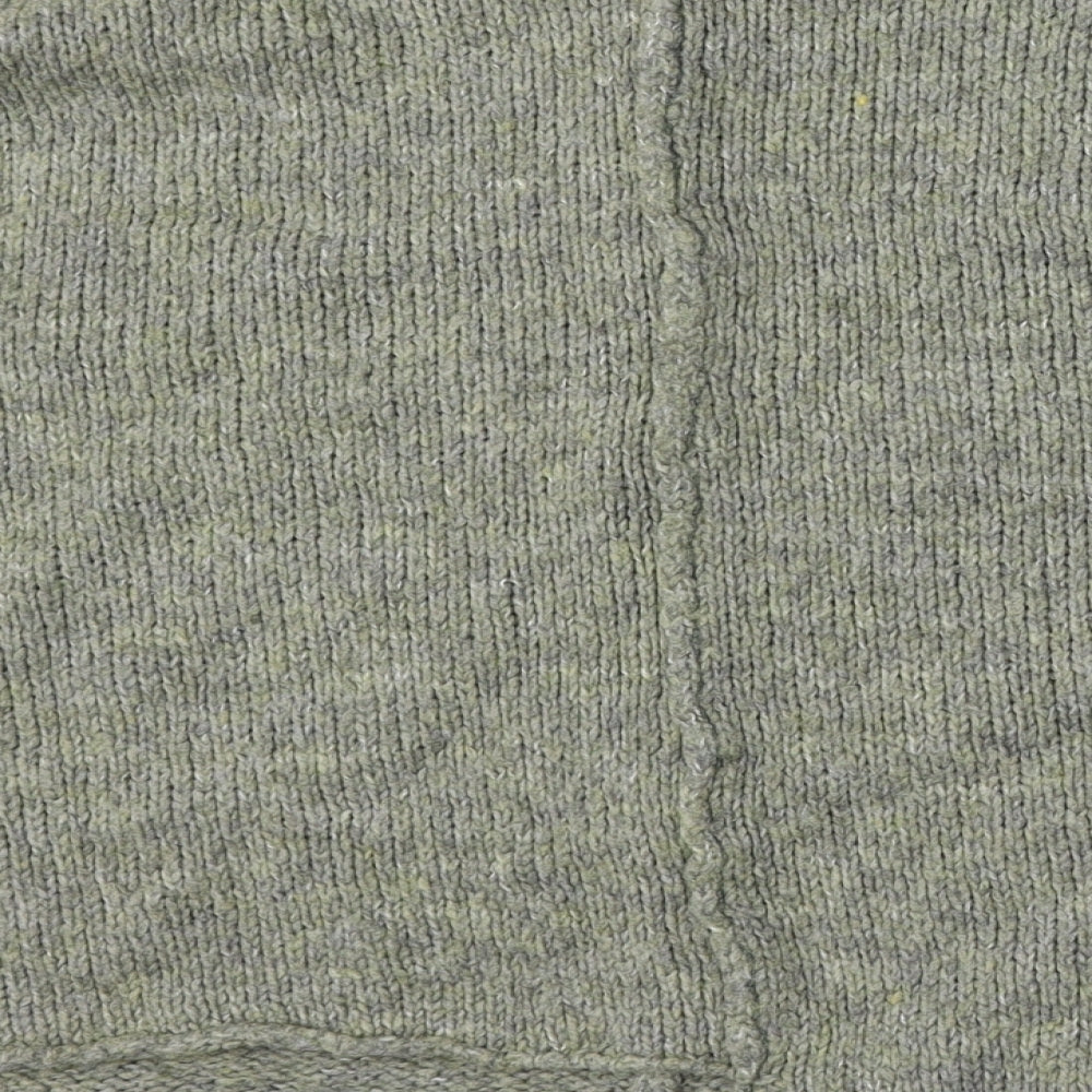 Miss Glossy Womens Green Round Neck Polyester Pullover Jumper Size L