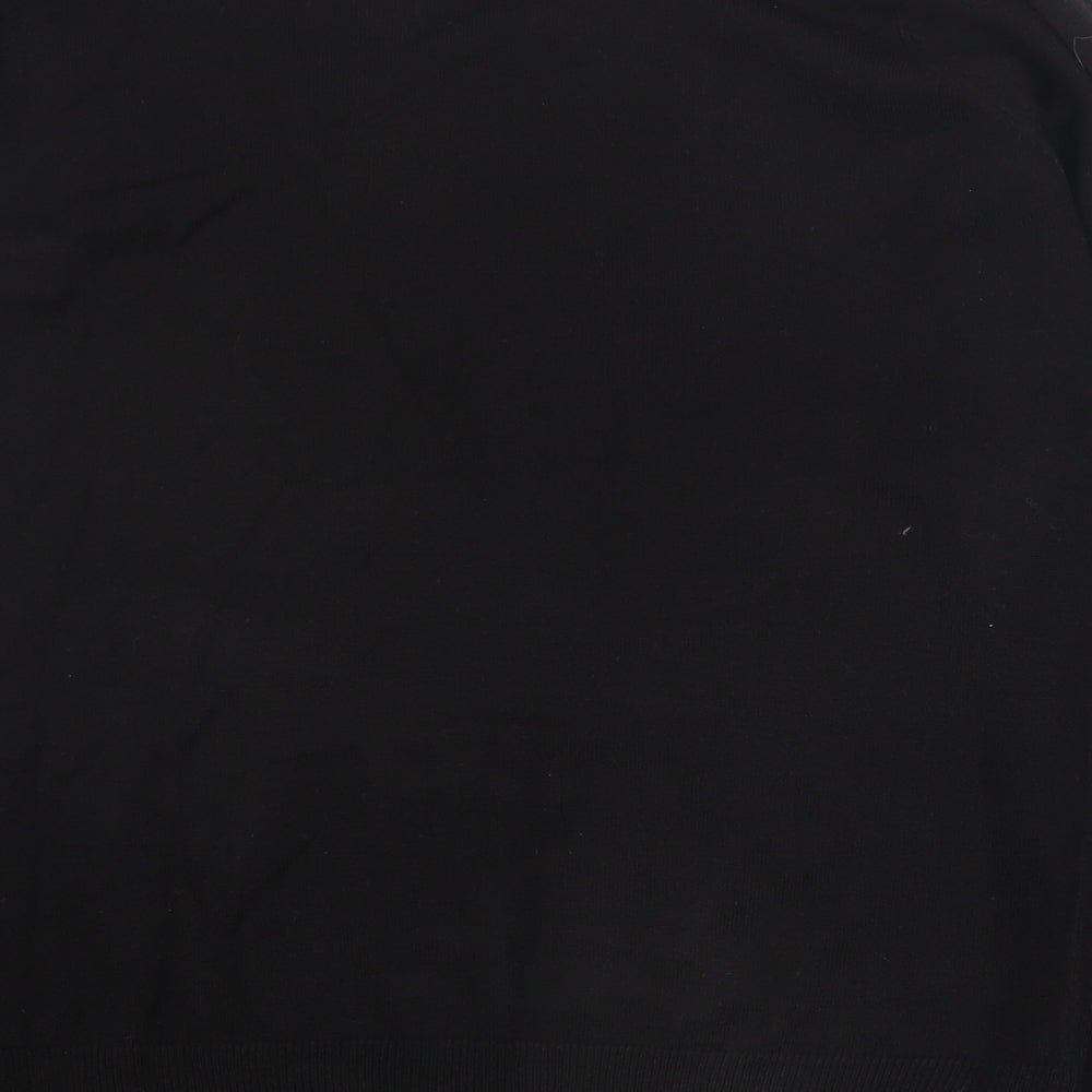Isle Womens Black Round Neck Acrylic Pullover Jumper Size S
