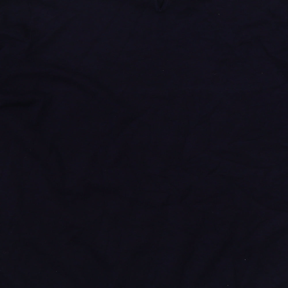 Bonmarché Womens Blue Collared Viscose Pullover Jumper Size L