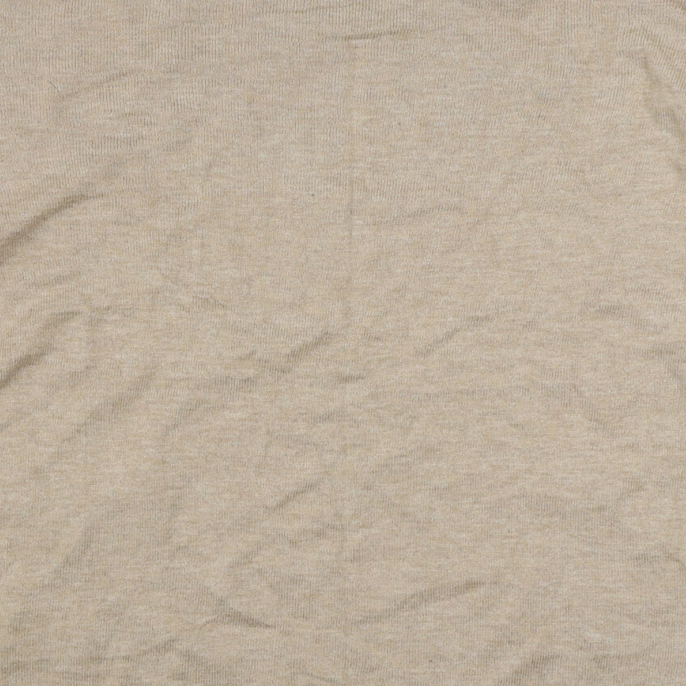 Gallery Womens Beige Round Neck Viscose Pullover Jumper Size M